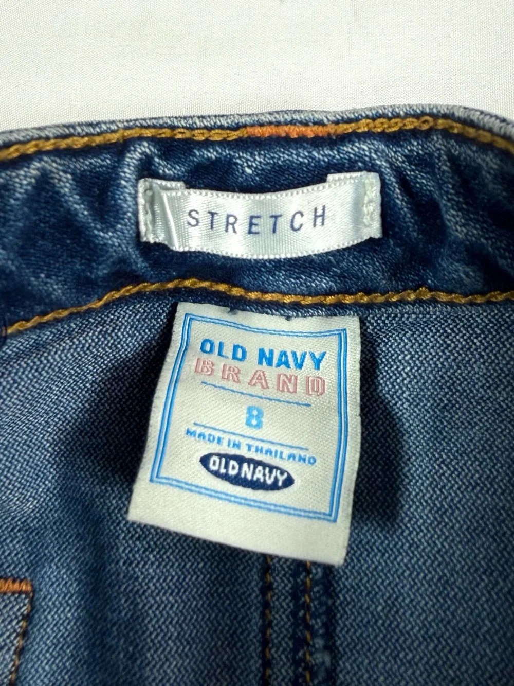 VINTAGE OLD NAVY Girls Denim Mini Skirt 8 Y2K McBling Pleated Preppy
